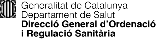 Generalitat de Catalunya - Departament de Salut - Direcció General d'Ordenació i Regulació Sanitària